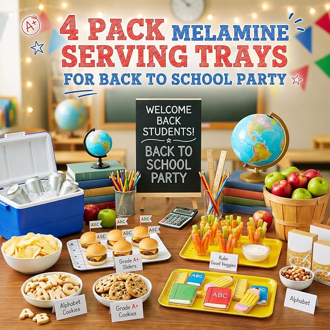 4 Pieces Back to School Serving Trays - Image 6