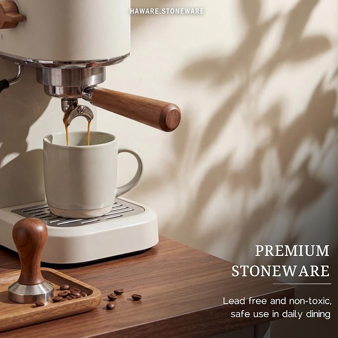 HaWare 13OZ Coffee Mugs with Handles, Stoneware Coffee Cups - Image 5
