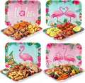 4 Pieces Flamingo Serving Trays by Tiangrid