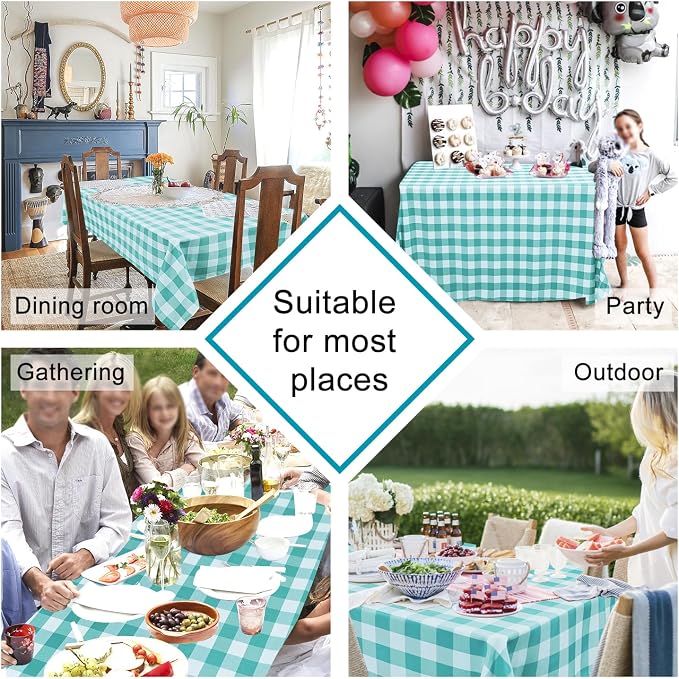 Checkered Square Tablecloth - Image 2