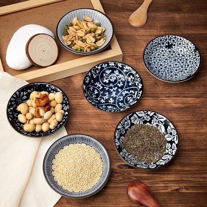 Dipping Bowls, Soy Sauce Dish Ceramic, 3 OZ Small Serving Bowls - Image 3