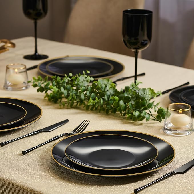 PLASTICPRO 64 Piece Combo Plate Set includes 32-7'' inch & 32-10'' inch Dinner - Image 3