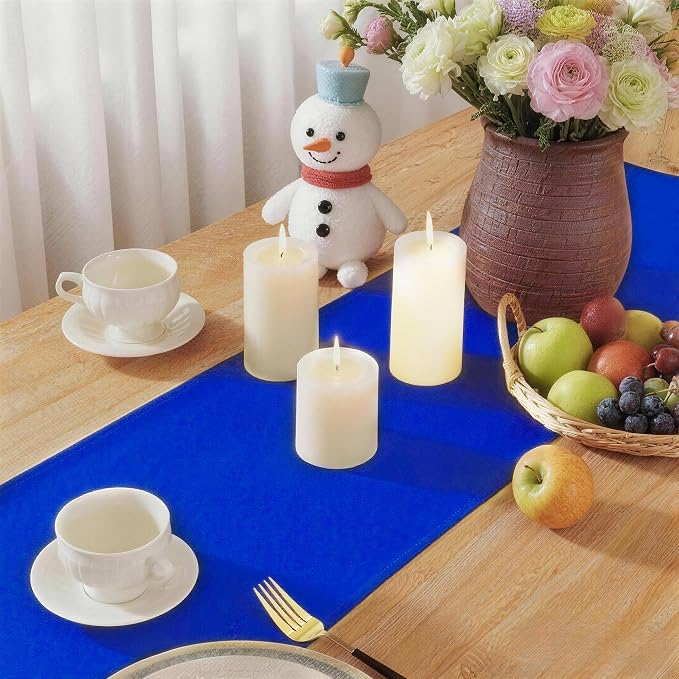 Royal Blue Table Runner, Waterproof Washable Runners 72 Inches Long | Reusable - Image 6