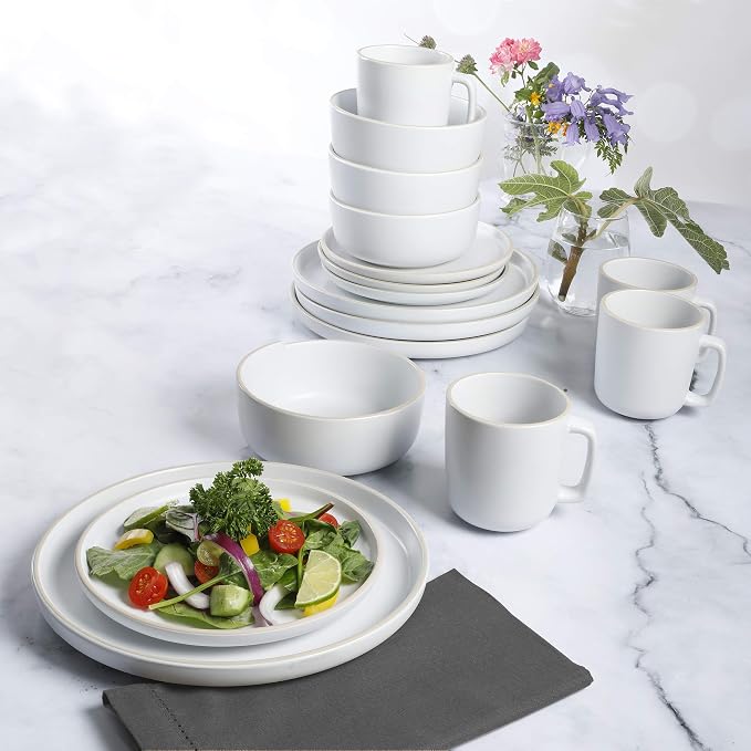 Gibson Home Zuma 16 Piece Round Kitchen Dinnerware Set, Service - Image 3