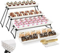 KAQAHIDO Extra Large 4 Tier Serving Tray Set, Tiered Trays Stand by Haveaniceday