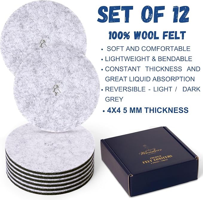A&A Wonders Premium Felt Coasters - Image 2