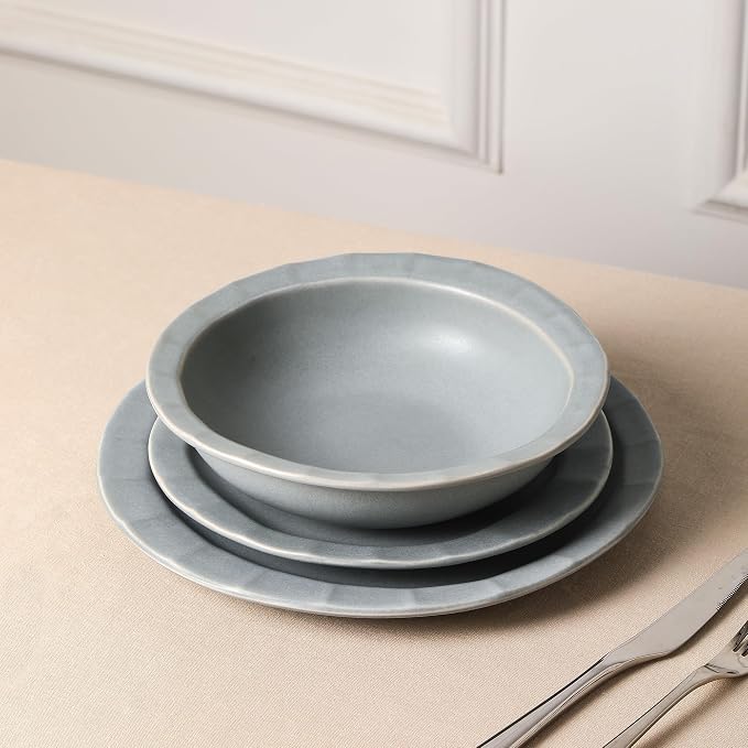 Stone Lain Oasis Stoneware Bowl Dish Set, 4-Piece Pasta Bowls - Image 6