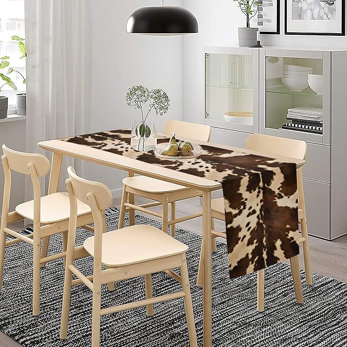 Cow Print Table Runner, 13x108 Inch - Image 3