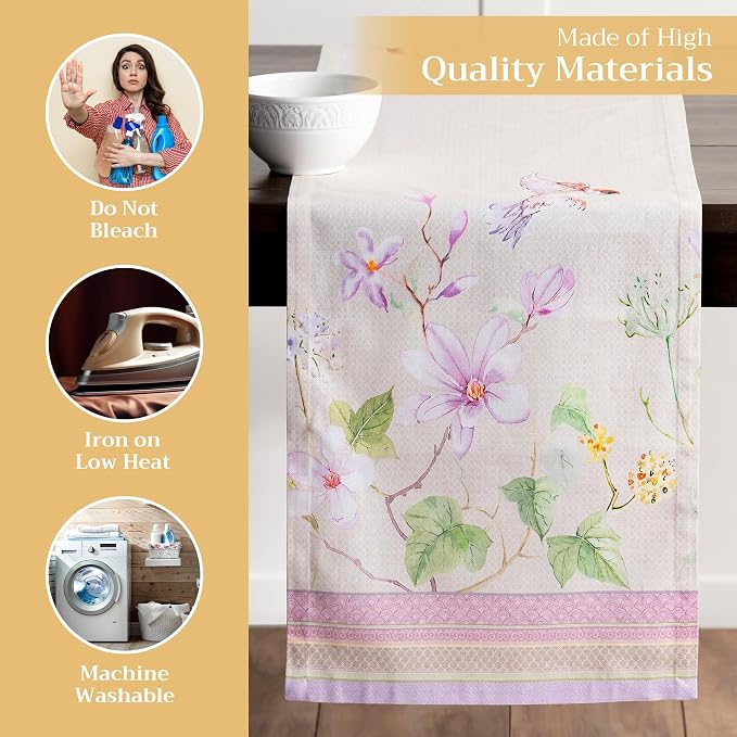 Maison d' Hermine Table Runner 100% Cotton 14.50" x 72" | Table Runners 72 - Image 3