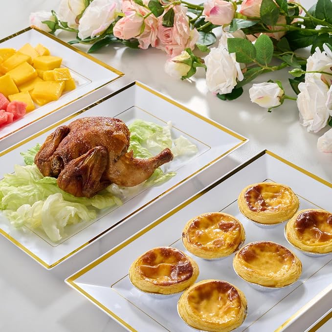 FOCUSLINE 8 PCS Plastic Serving Trays - Image 8