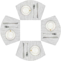 SHACOS Small Round Table Placemats Wedge Placemat Set of 4 Non Slip Heat by SHACOS