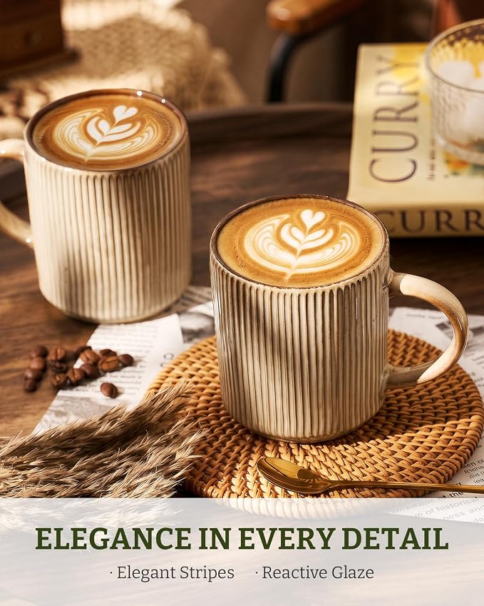 famiware Coffee Mug Set for 4, Star 12 oz Catering Mugs Cup Set - Image 2