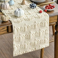 Artoid Mode Beige Soft Faux Fur Pumpkins Fall Table Runner 13x90 Inch | by ArtoidMode