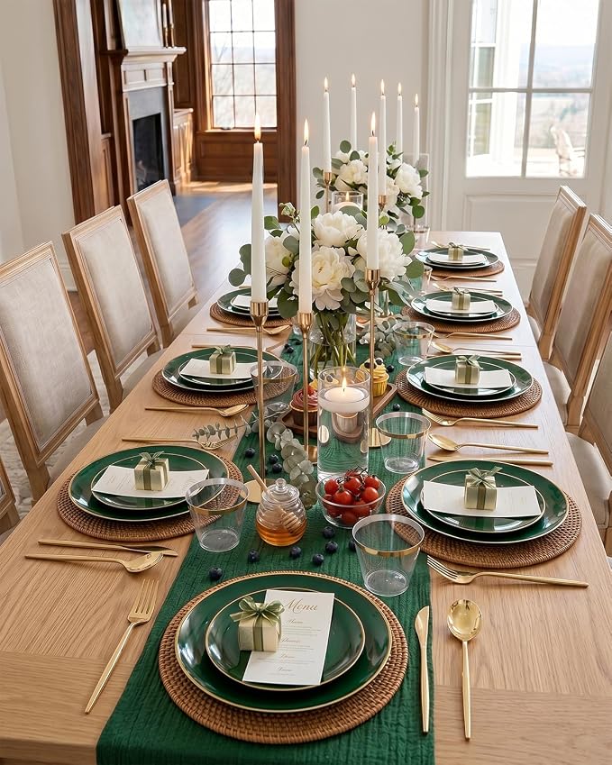 bUCLA 150PCS Green Plastic Plates - Image 7