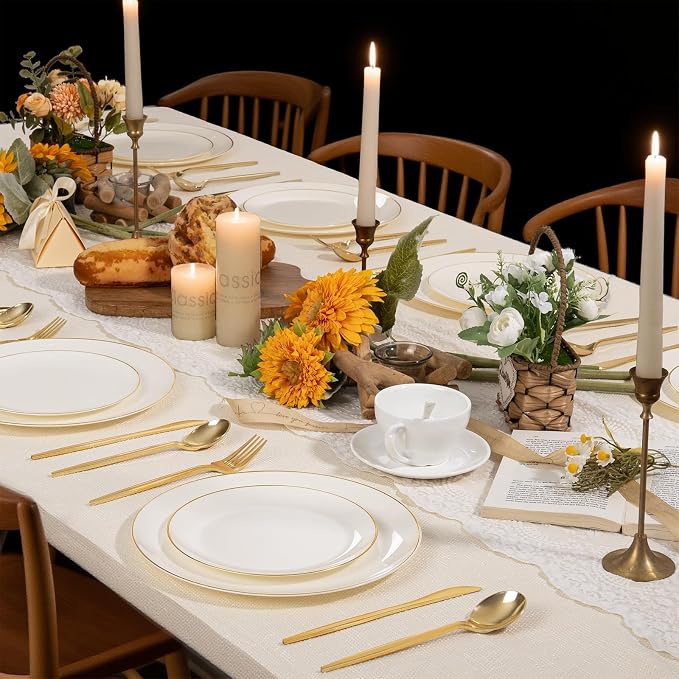 PULOTE 60 PCS Ivory Plastic Plates - Image 4