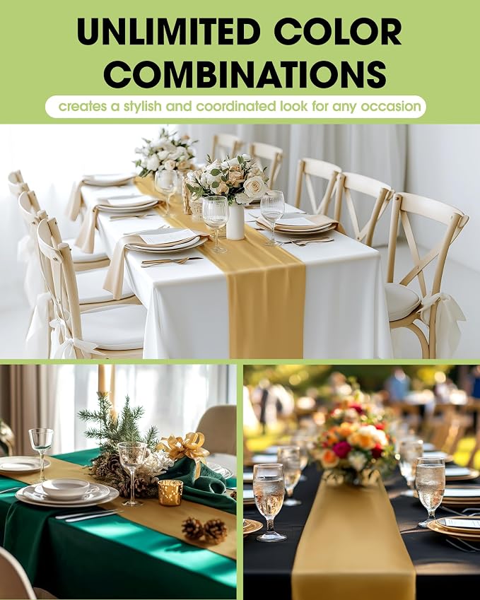 Pureegg Gold Plastic Table Runners - Image 2