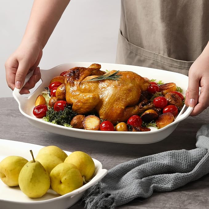 DOWAN Serving Tray with Handles, 15.4" Large Platters - Image 7