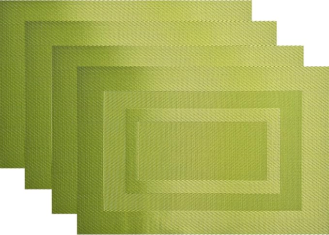 PIGCHCY Placemats Washable Vinyl Woven Table Mats, Elegant Durable Placemats by PIGCHCY