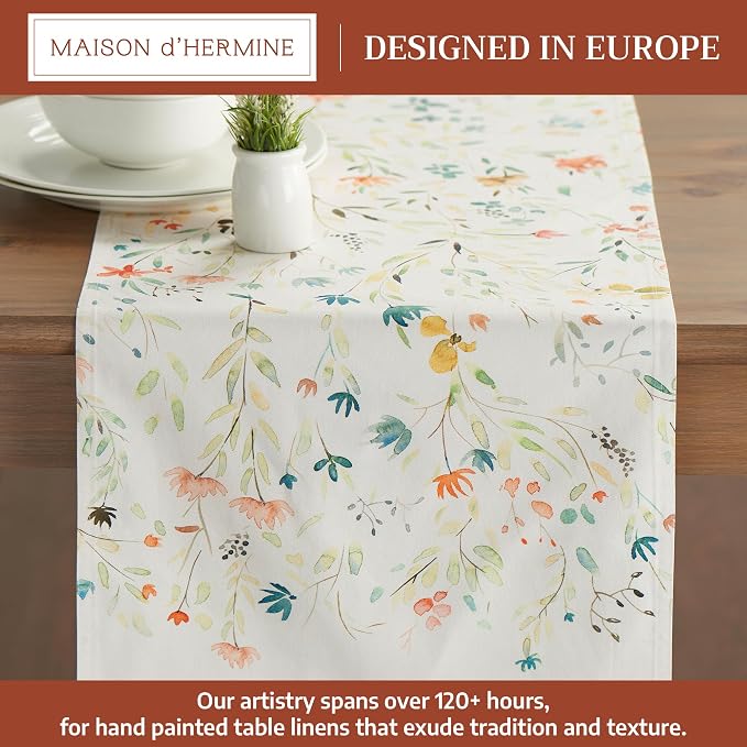 Maison d' Hermine Table Runner 100% Cotton 14.50" x 108" | Table Runners 108 - Image 2