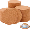 80 Pcs Cork Coasters for Drinks 3.5 Inches Reusable Round Blank Cork Coasters by Droutti