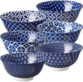 DOWAN Cereal Bowls Set of 6, Ceramic Soup Bowls 23 OZ, 6 Inch Small Dessert by DOWAN