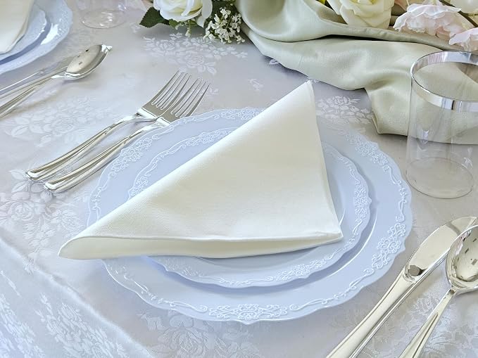 " OCCASIONS " 640 Piece set-Vintage Wedding Party Disposable Plastic Plates & - Image 3