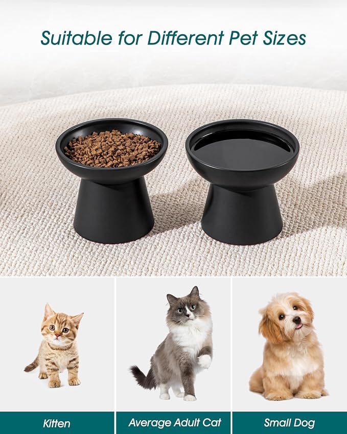 vancasso Ceramic Elevated Cat Bowls 2-Pack - Image 7
