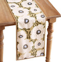 bilin gaier Designer French Linen Long Table Runner, Floral Pattern, Dining by bilingaier