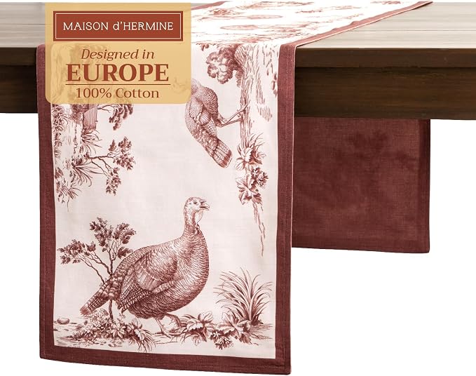 Maison d' Hermine Table Runner 100% Cotton 14.50" x 108" | Table Runners 108 by MaisondHermine