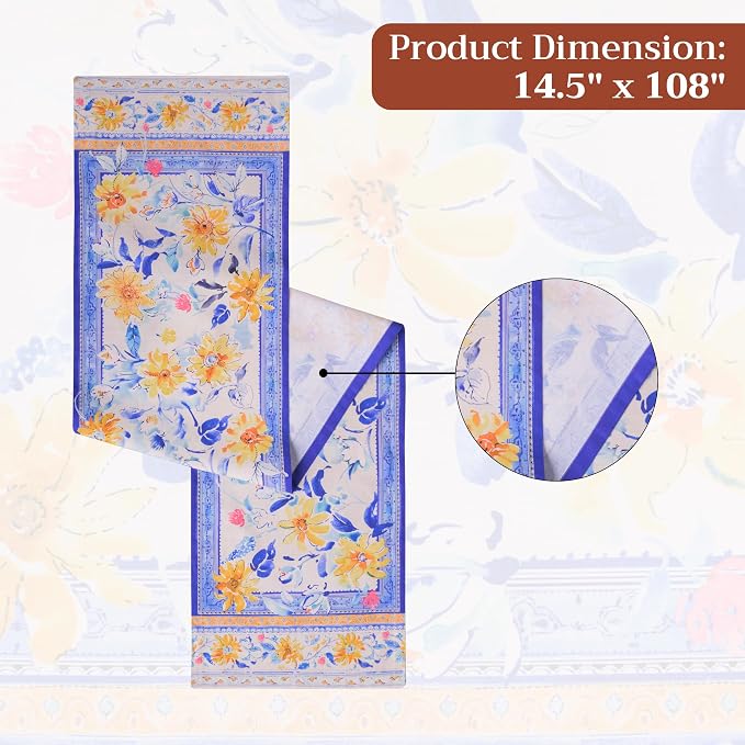 Maison d' Hermine Table Runner 100% Cotton 14.50" x 108" | Table Runners 108 - Image 7