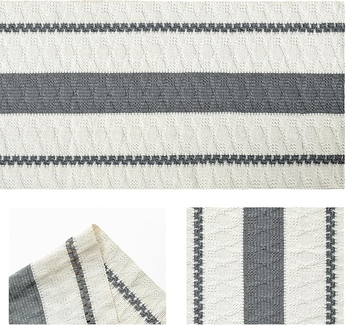 Artoid Mode Dark Green Rustic Woven Table Runner 12x72 Inch | Holiday Farmhouse - Image 6