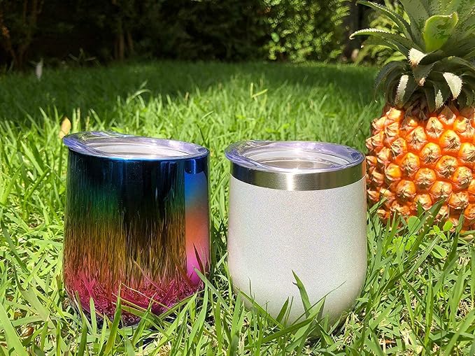 CHILLOUT LIFE 12 oz Stainless Steel Wine Tumblers 4 Pack - Image 8