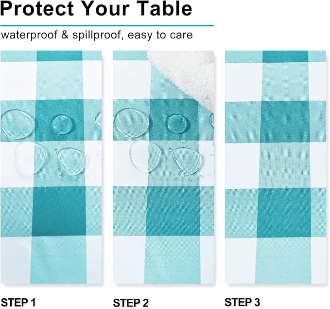 60 x 102 Inch Checkered Tablecloth Rectangle - Image 2