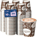 Fit Meal Prep 10 oz Coffee Cups 300 Count, Leak-Proof Hot Cup, Disposable Paper by FMPBRANDS