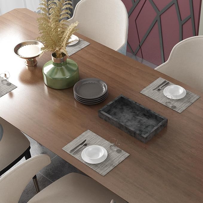 Placemats Set of 6 Washable Indoor/Outdoor Vinyl Place Mats - Image 6