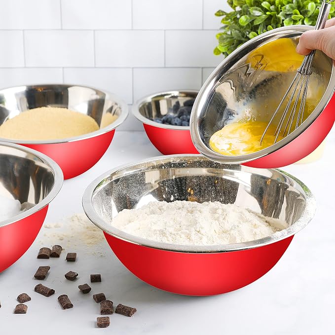 Stainless Steel Mixing Bowls Set, 5-Piece Meal Prep & Food Storage | .75 - Image 5