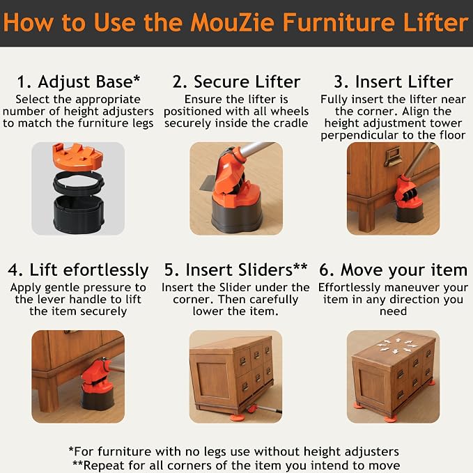 Heavy Duty Furniture Sliders Movers Slider Pads Mover Coasters - Image 4