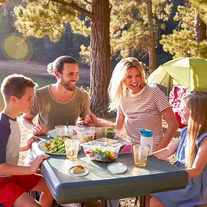 Stainless Steel Plates, 10 Pack 5.5 inch 304 Metal Food Serving Plate Set - Image 7