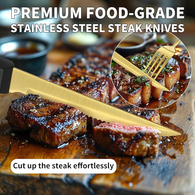 48-Piece Gold Silverware Set - Image 7