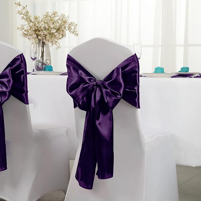 Horbaunal 12 Pack Purple Satin Table Runner 12 x 108 Inch | Smooth Table Runners - Image 3