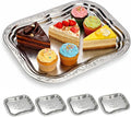 4-Pack Large Oval Silver Serving Trays by KikkavoLLC