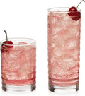 Libbey Pueblo Tumblers and Rocks Glass Cups Set, Wavy and Groovy Drinking by Libbey