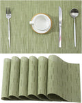 Leetaltree Pea Green Placemats Set of 6 by Leetaltree-ArtatEveryTable