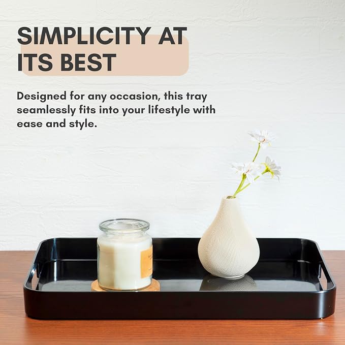 11.5 x 16 Inch Large Rectangle Stackable Melamine Serving Tray - Image 8