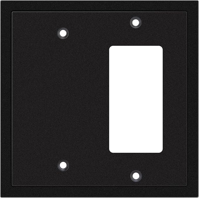 Modern Edge Decorative Wall Plate Switch Plate Outlet Cover, Durable Solid Zinc by HenneBery