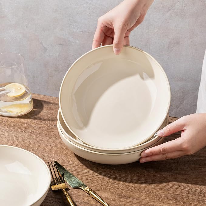 AmorArc 8.5'' Large Ceramic Pasta Bowls, 36oz Stoneware Pasta Serving Bowls Set - Image 7