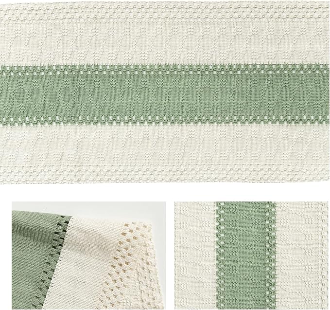 Artoid Mode Light Green Farmhouse Rustic Table Runner 12x48 Inch | Seasonal - Image 6