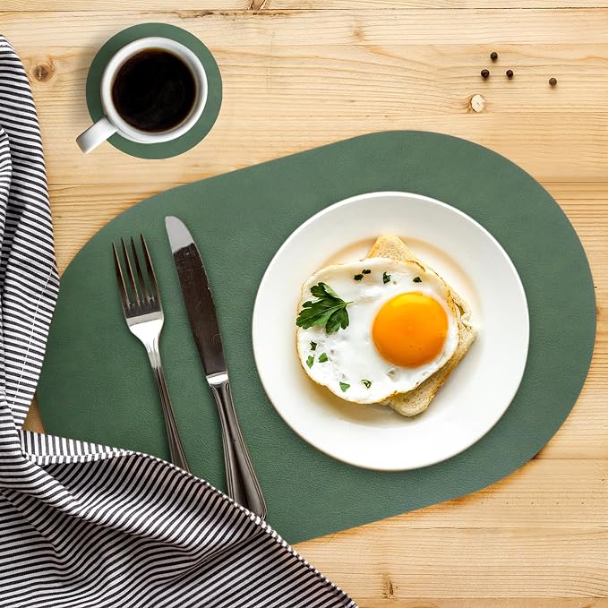 Faux Leather Placemats Set of 6 - Image 3