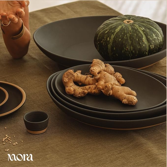 MORA Jumbo and Large Serving Dishes Set of 2, 13 inch and 12 inch Ceramic - Image 6