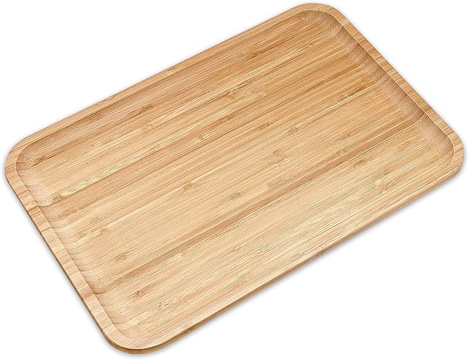 Bam&Boo Bamboo Serving Tray Natural Minimalist Rectangular Coffee, Decor by BamBoo